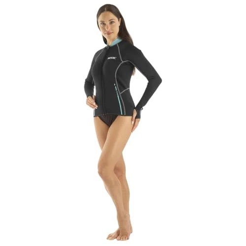 SEAC Lover Lady, Super Stretch Neoprene Jacket with Long Sleeves and Front Zip, for Snorkeling, Swimming, Surfing, Canoeing and Water Sports