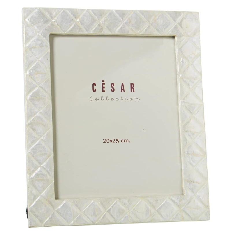 AlexandreHouse Nacar photo holder 20 x 25 cm Natural Rombos Relieve