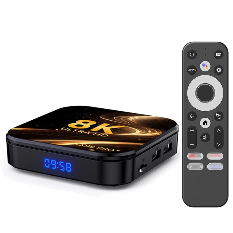 CHROX Android 14.0 TV Box, TX98 PRO + Smart TV Box RK3258 Quad-Core 64-Bit ARM Cortex-A53 Support 8K/4K 2.4/5.0Ghz WIFI BT4.0 100/1000M Ethernet HDMI 2.0 H.265 Set Top Box,4GB+32GB