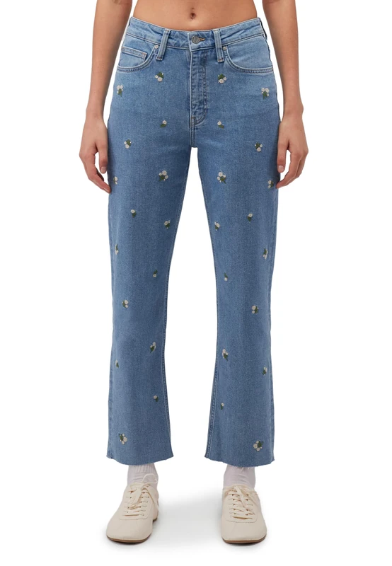 Mavi Women's New York Jeans, Mid Bloom, 30/32, Mid Bloom, 30W x 32L