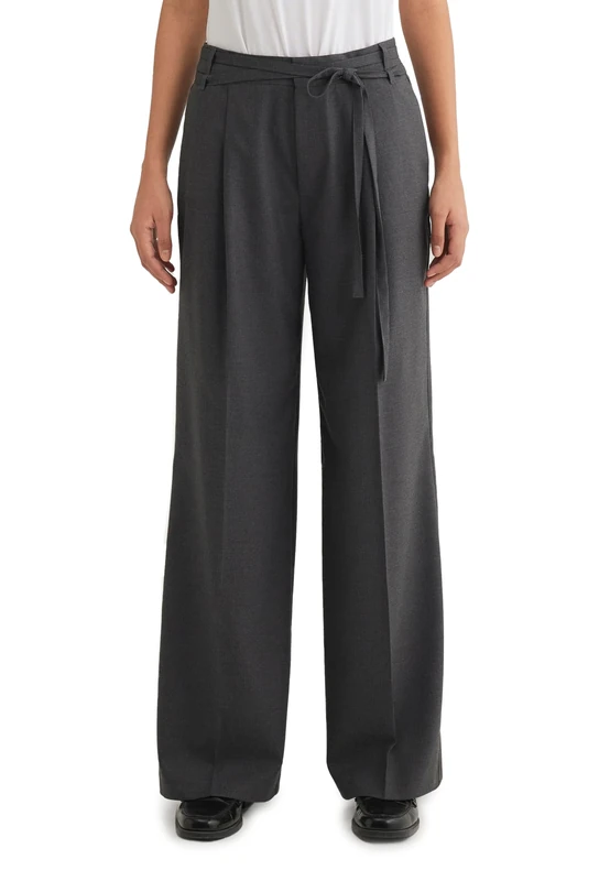 Mavi Women's Woven Pants Belt Jeans, Antrasite Pin Stripe, S