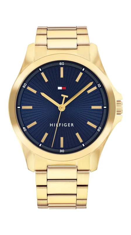 Tommy Hilfiger Three Hand Quartz Movement Watch for Men with Gold Colored Stainless Steel Bracelet - 1710679