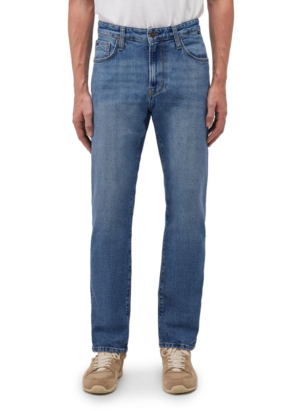 Mavi Men's London Jeans, Mid Brushed Classic Denim, 36W x 31L