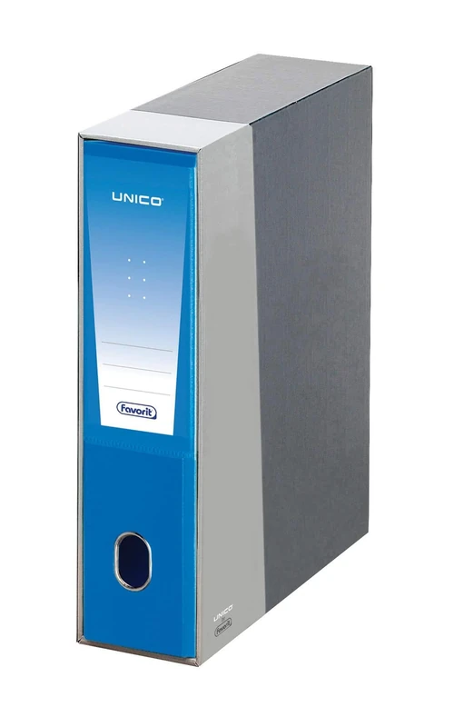 Favorit Unico Document Binder with Case, Pack of 12, 23 x 30 cm, Spine 8 cm, Light Blue