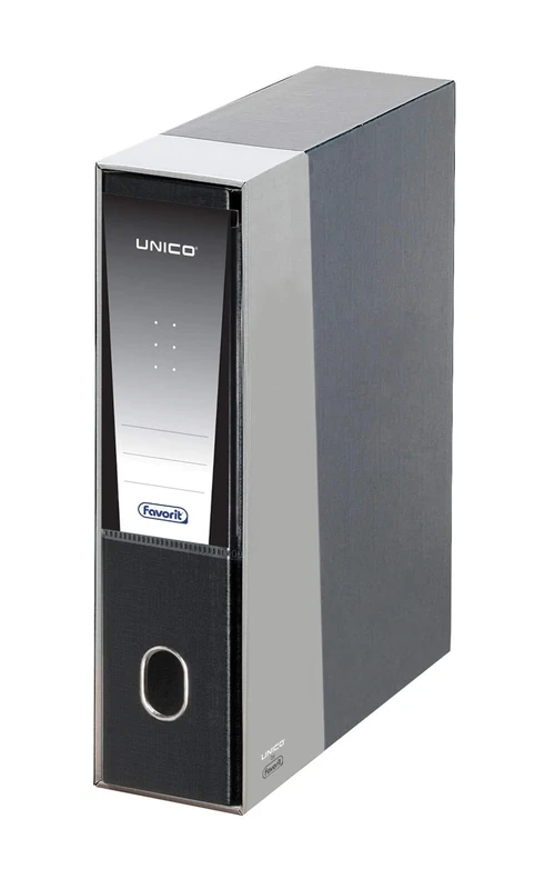 Favorit Unico Document Folder with Case, Pack of 12, Internal Size 23 x 33 cm, 5 cm Spine, Black