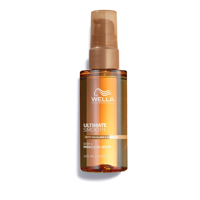 Wella Professionals ULTIMATE SMOOTH Miracle Oil Serum - Hair Oil With Squalane & Omega 9 - For Dry, Dull & Frizzy Hair (100ml)