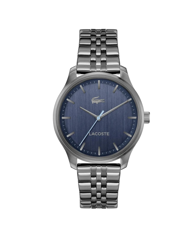 Lacoste Three Hand Quartz Movement Watch for Men Lisbon Collection with Grey Stainless Steel Bracelet - 2011371 - Image 1