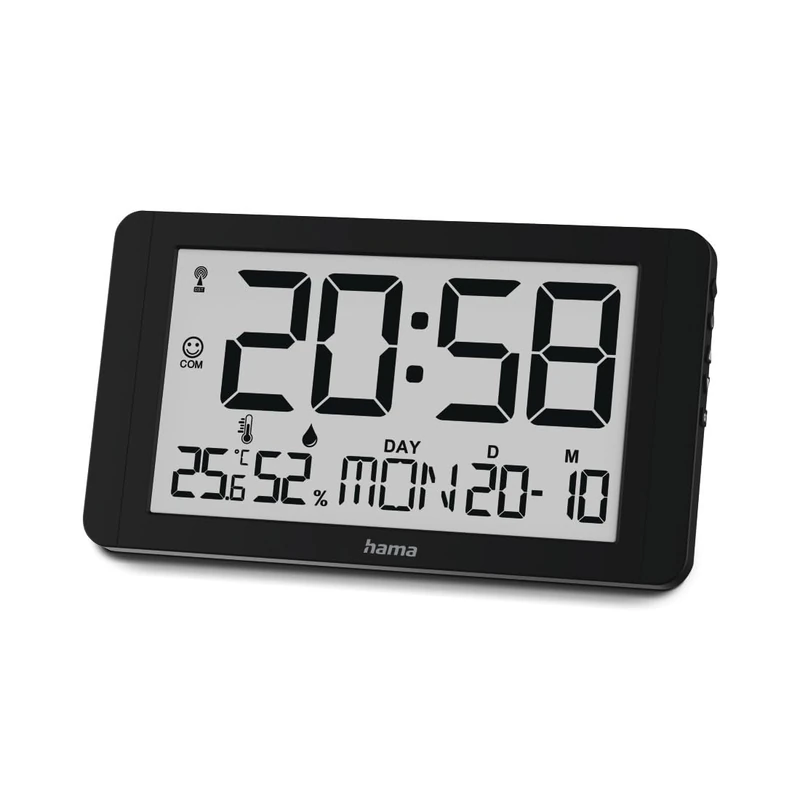 Hama "Cuba Digital Wall Clock, Radio-Controlled Clock with Thermometer/Hygromet