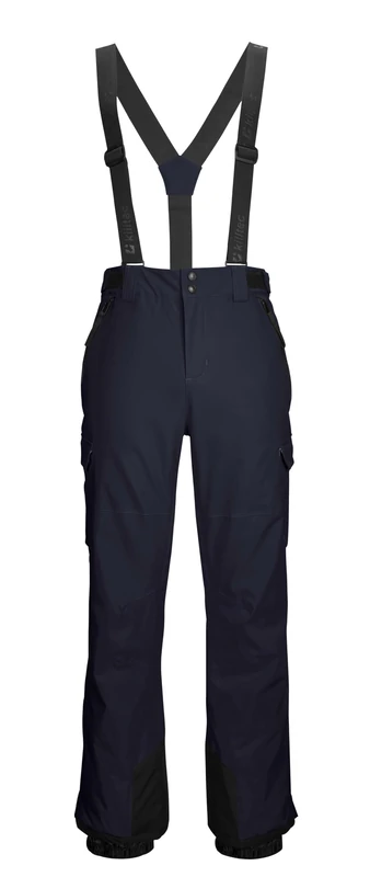 Killtec KSW 83 MN Ski PNTS Men's Ski Trousers with Removable Straps, Edge Protection, Snow Guard and Leg Ventilation KSW 83 MN Ski PNTS Black Blue XXL, 43444-000