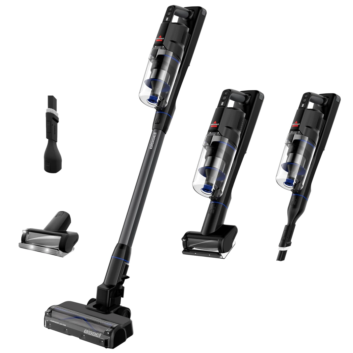 BISSELL PowerClean FurGuard, Cordless Vacuum Cleaner, 280W Motor, Self-cleaning Brush, FurFinder Headlights, Vacuum Cleaner, Self-standing, HEPA-filter, 2500 mAh Removable Battery, 50 min, 4091E