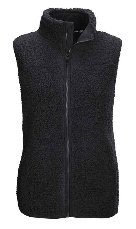 Killtec KOW 7 WMN VST 43297-000 Women's Sherpa Fleece Vest with Stand-Up Collar Black 46, black, 20 - Image 1