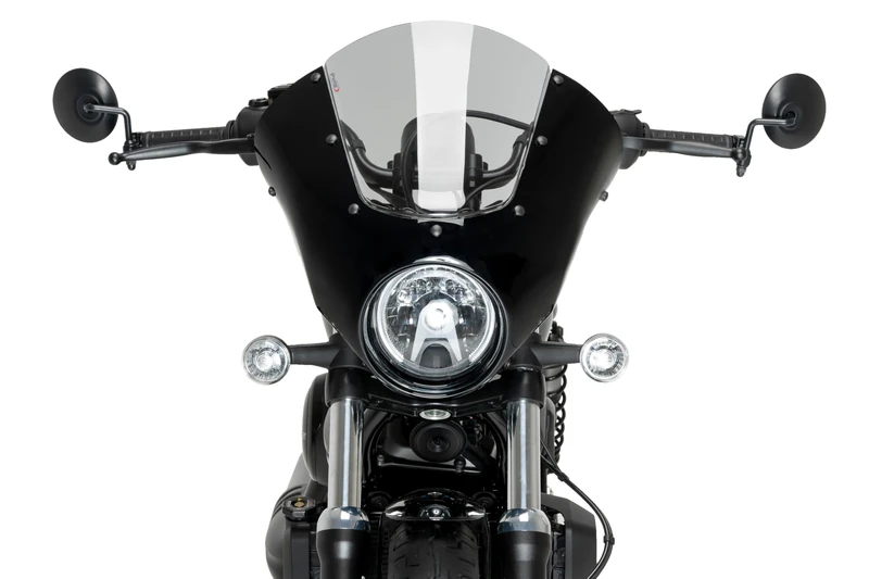 Puig 21957H New Generation Sport Windshield for Harley Davidson Nightster 975 Special 2023 and 2024 – Aerodynamic Design and Sporty Style, Smoke