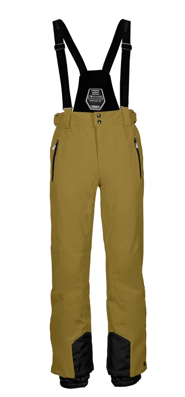 Killtec KSW 100 ENOSH MN SKI PNTS Men's Ski Trousers with Removable Straps, Edge Protection and Snow Guard, Pale Olive, L, 43431-000