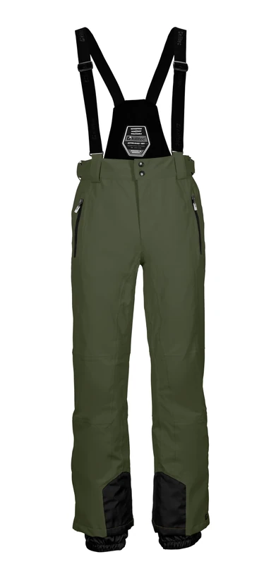 Killtec KSW 100 ENOSH MN SKI PNTS Men's Ski Trousers with Removable Straps, Edge Protection and Snow Guard Forest Green, L, 43431-000
