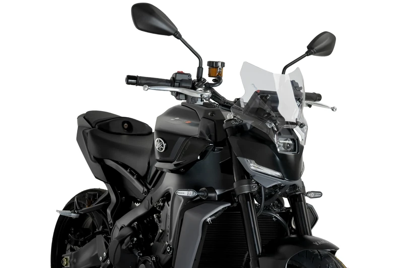 Puig 22077W New Generation Sport Windshield or Yamaha MT-09 2024 and Yamaha MT-09 SP 2024 – Aerodynamic Design and Sporty Style, Clear