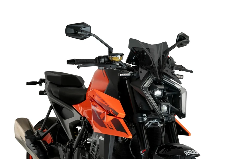 Puig 21995F New Generation Sport Windshield for KTM 990 Duke 2024 – Aerodynamic Performance and Sporty Design, Dark Smoke