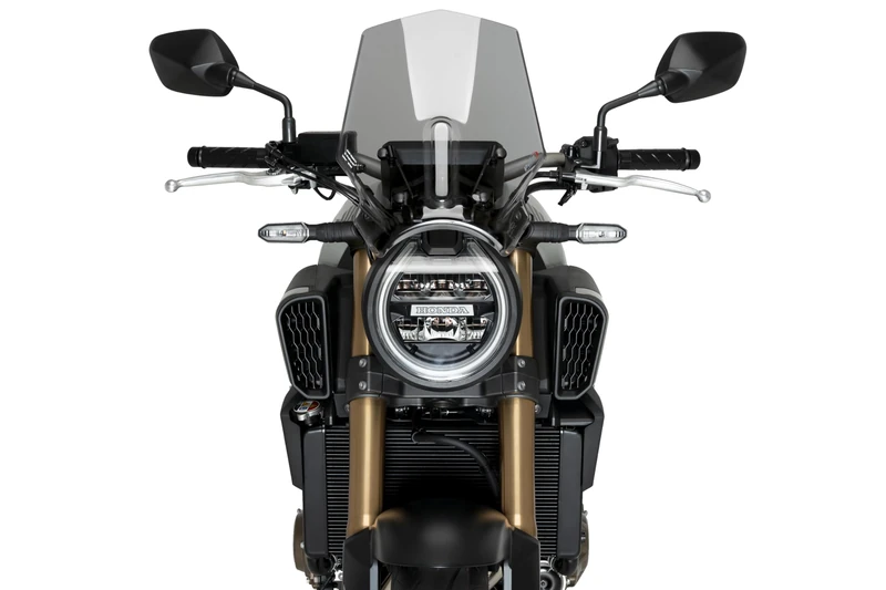 Puig 21960H New Generation Sport Windshield Puig for Honda CB650R Neo Sports Cafe 2024 and CB650R Neo Sports Cafe eClutch 2024 – Aerodynamic Design and Enhanced Protection, Smoke