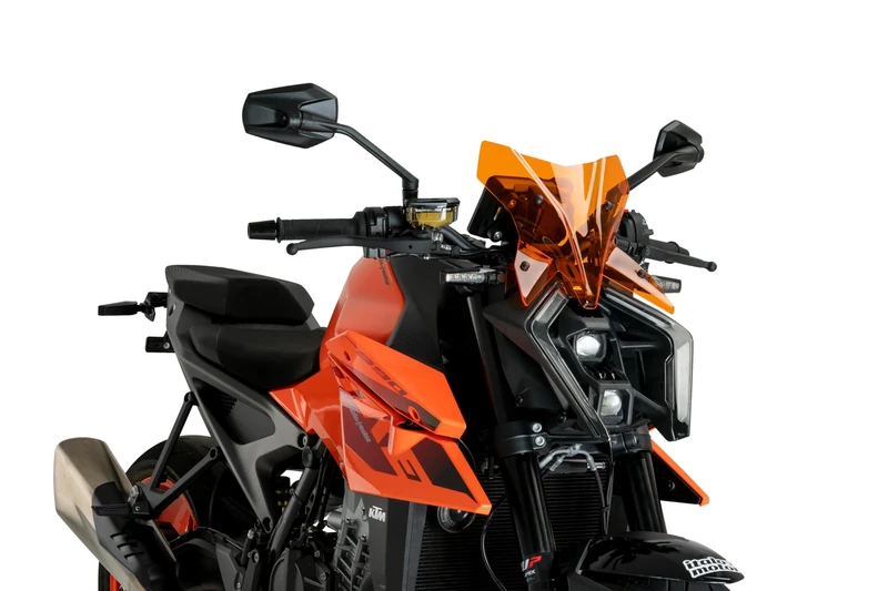 Puig 21995T New Generation Sport Windshield for KTM 990 Duke 2024 – Aerodynamic Performance and Sporty Design, Orange