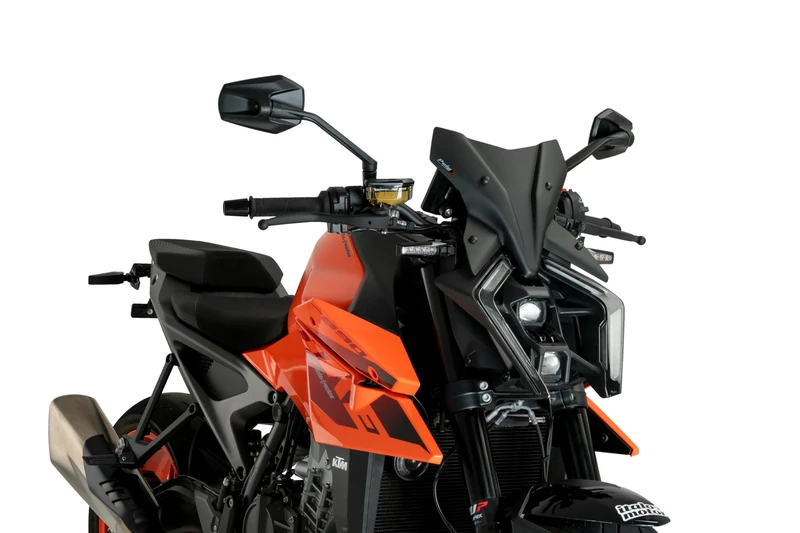 Puig 21995J New Generation Sport Windshield for KTM 990 Duke 2024 – Aerodynamic Performance and Sporty Design, Matt black