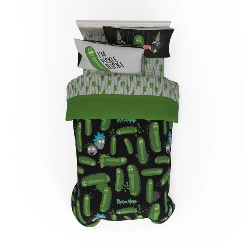 Franco Rick & Morty 5-Piece Bedding Set Extra Soft Cozy Double Sided Twin Size Bedding Set (Official Licensed Product)