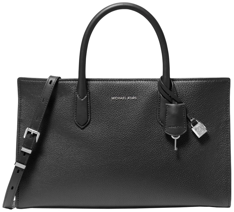 Michael Kors MD EW Satchel Black - Elegant Top-Handle Bag