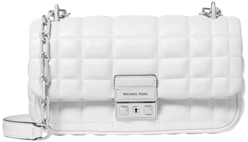 Michael Kors SM CONV CHAIN SHLDR OPTIC WHITE