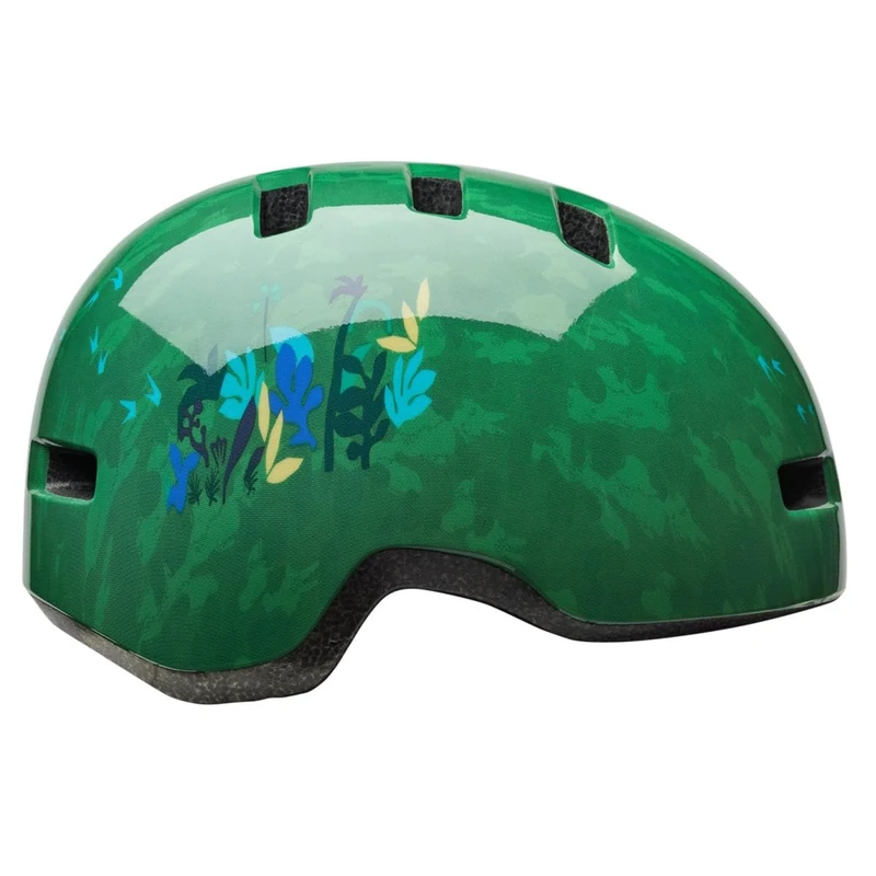 Bell Lil Ripper Dinoden Ce Child Bike Helmet, Compact Shell, Adjustable Fit System, No-Pinch Buckle, Fun Graphics, Safe for Trailers & Bikes, Color: Green, Size: UC