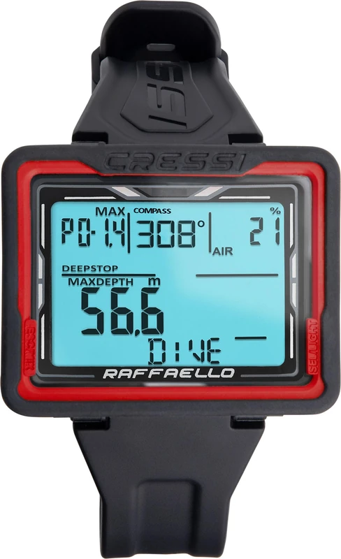 Cressi Raffaello Diving Computer - High Contrast Rectangular Screen