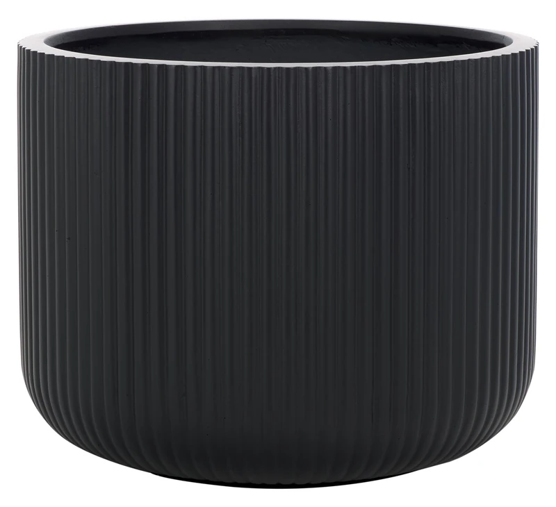 SAFAVIEH Ficonstein Planter, Black, 58 × 58 × 46 cm