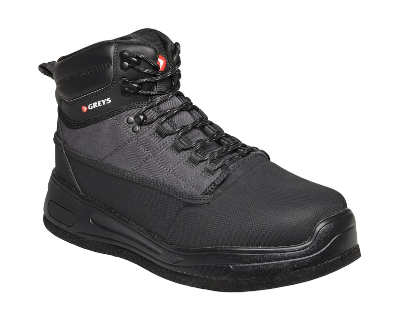 Greys Tail Felt Fishing Boots | Lightweight Durable Fishing Wading Boots with Felt Sole and Drainage System | Saltwater Resistant Eyelets | Non-Slip Construction | UK 11-12 | EU 46/47