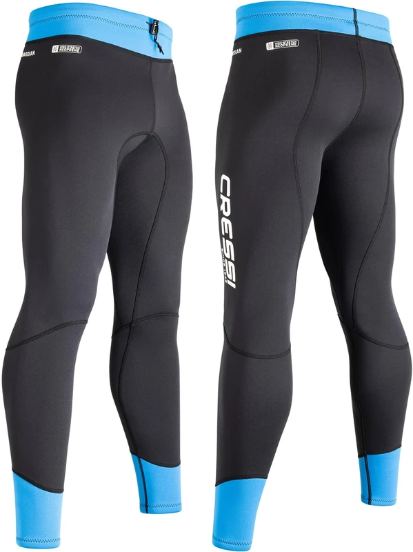 Cressi Guardian Man Neoprene Pants Black/Blue 2mm 2XL/6 - Double Lined 2mm Neoprene Pants, for Swimming, Snorkeling, Sup, Surfing, Kayaking and Water Sports, Black/Blue, 2XL/6, Men's