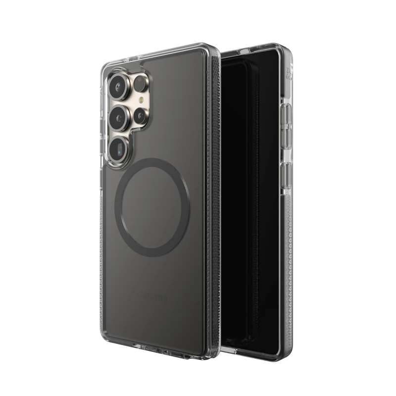 ZAGG Santa Cruz Snap Graphene-Reinforced Case for Samsung Galaxy S25 Ultra [6.8-Inch], MagSafe Compatible, Anti-Yellowing, Scratch-Resistant, Slim Design, Shockproof Phone Back Cover (Midnight)