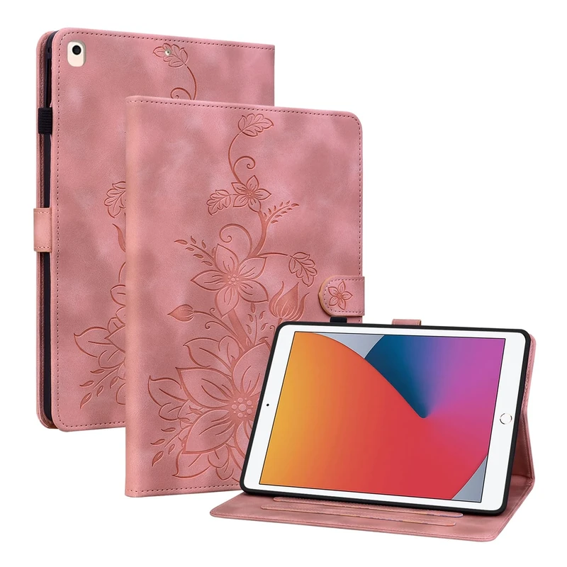 KEDBBAO Case for iPad 9th Generation 2021/ iPad 8th Generation 2020/ iPad 7th Generation 2019, Stylus Holder Flip Wallet Leather Shockproof Cover for iPad 10.2 Case, Pink