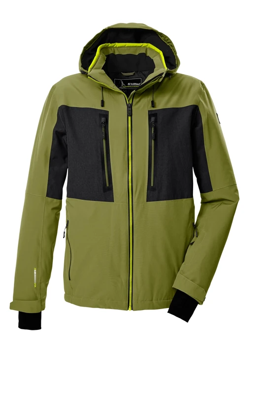Killtec KSW 47 MN Men's Ski Jacket/Functional Jacket with Zip-Off Hood and Snow Guard Pistachio XXL 43436-000