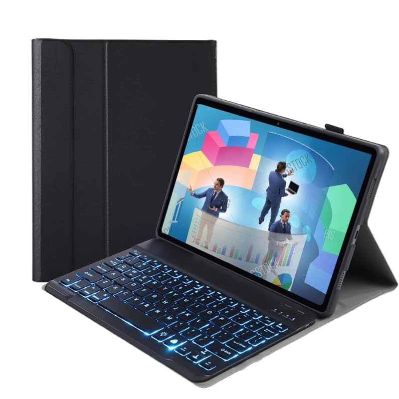 leleyo Keyboard Backlit Case for Amazon Fire HD 10 Folio Case Magnetic with Removable Wireless Keyboard Backlight QWERTY for Amazon Fire HD 10 (2021/2023) 10.1 inch, Black