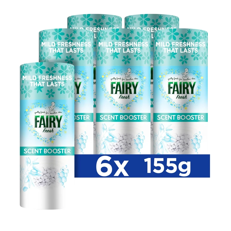 Fairy In-Wash Scent Booster, 6 packs x155 g, Fresh, Mild Freshness That Lasts