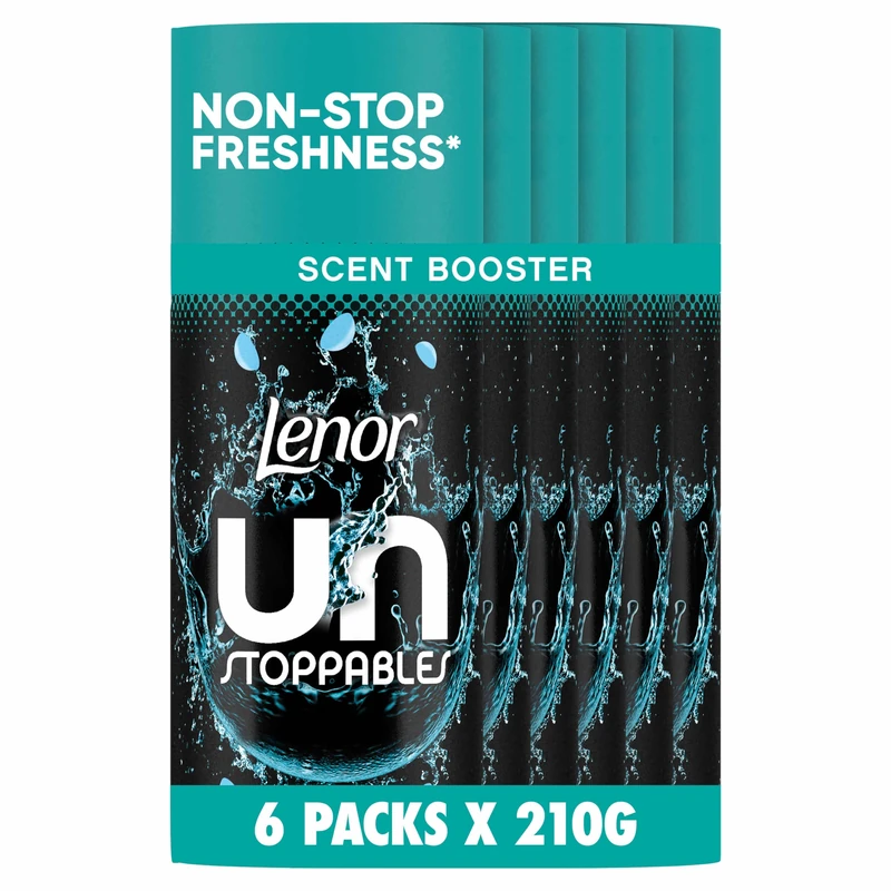 Lenor Unstoppables Fresh, 6 Packs x 210g - Scent Booster for Freshness From Wash to Wash