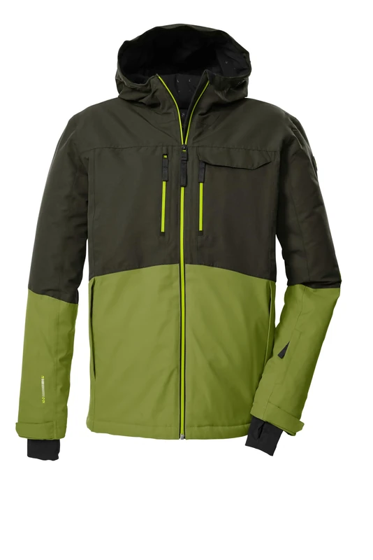 Killtec KSW 53 MN 43433-000 Men's Ski Jacket with Hood and Snow Guard Dark Olive M