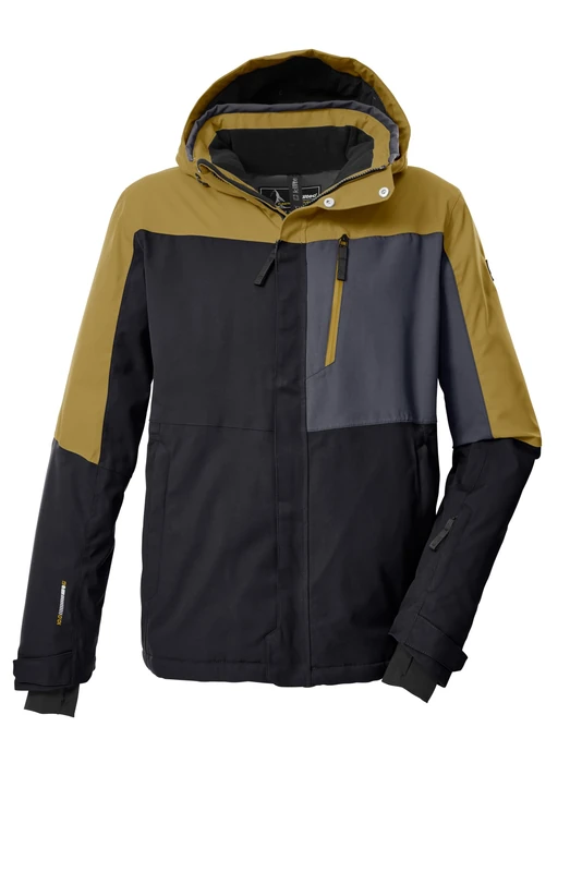 Killtec KSW 52 MN Men's Ski Jacket with Zip-Off Hood and Snow Guard Black Blue 3XL 43440-000