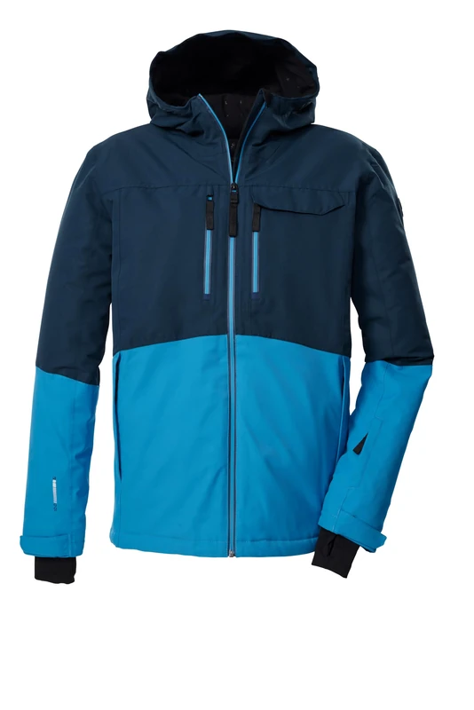 Killtec KSW 53 MN 43433-000 Men's Ski Jacket with Hood and Snow Guard Dark Blue L