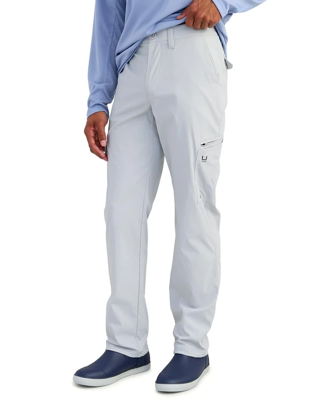 HUK Men's Icon Pro, Performance Fishing Cargo Pocket Pants, Harbor Mist - Image 1