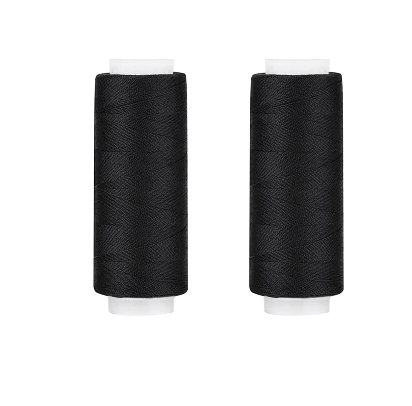 Fogcosy 2 Pcs Black Polyester Sewing Thread - 110 Yards Each, Universal for Machine and Hand Sewing, Ideal for All Materials and Fabrics