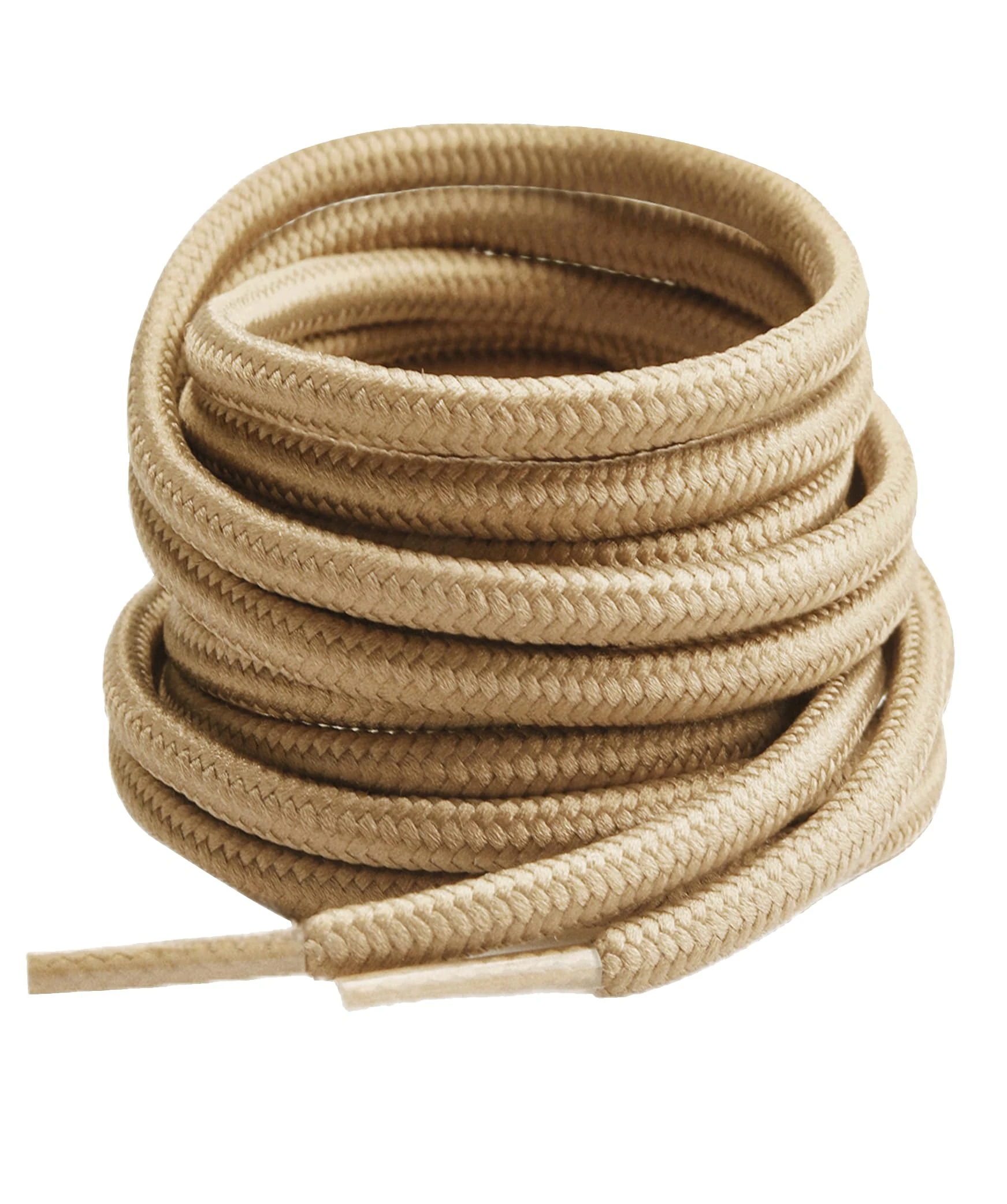 Gendewiner 1 Pair Khaki 130 cm Long Round Boots Shoelace Hiking Boots Shoe Laces Replacements for School Football Trainer Laces