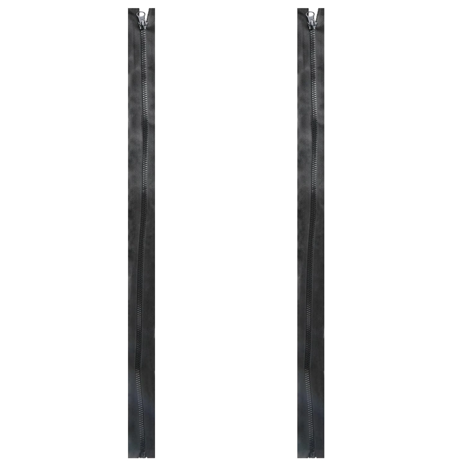 Bojueshaw 2pcs 70cm Replacement Black Zips,Nylon Plastic Teeth Zips,Plastic Open-Ended Zip,Sewing Zipper for DIY Sewing Craft Bags