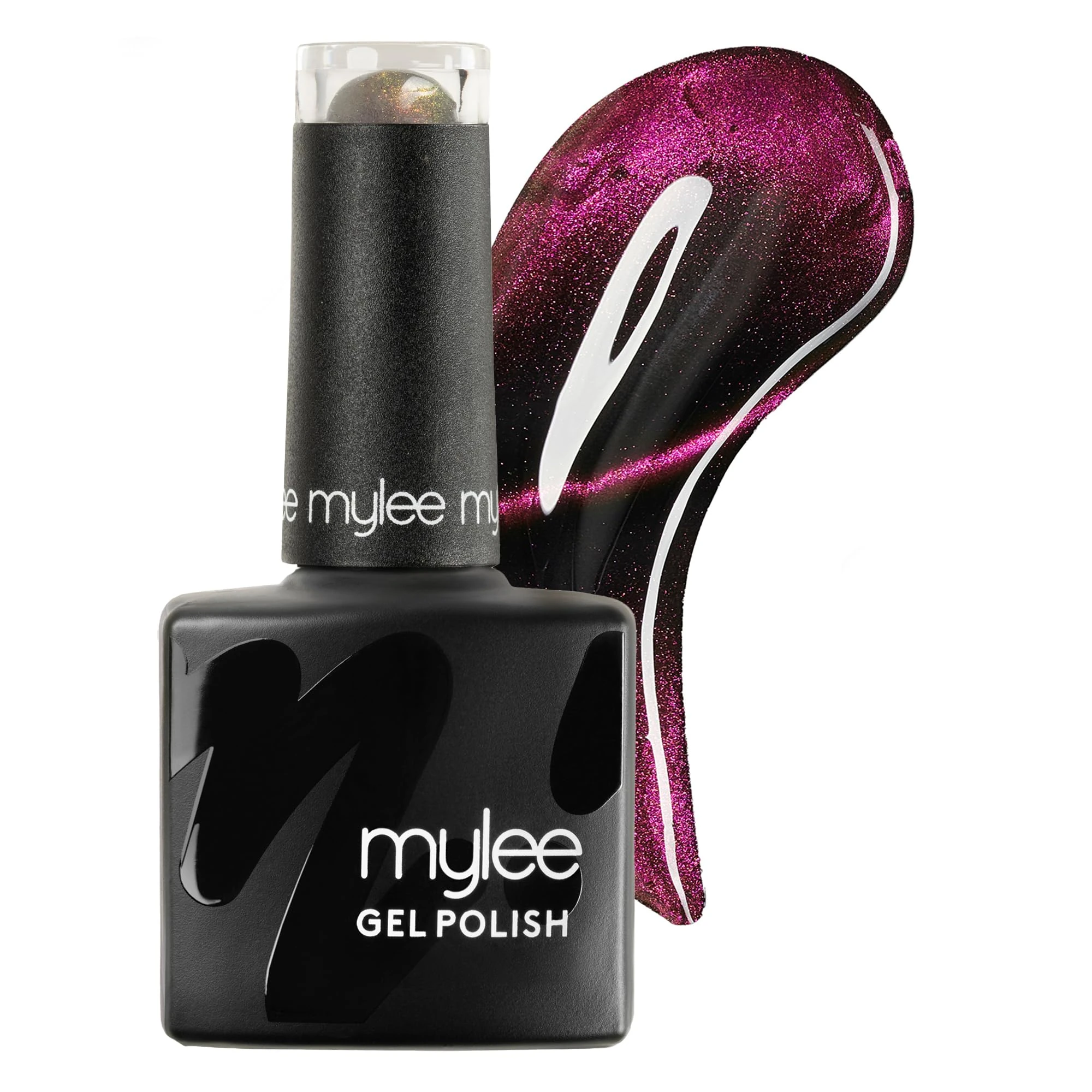 Mylee Cat Eye Gel Nail Polish 8ml [Amulet] - Magnetic, Glitter, Holographic, UV/LED Nail Art Manicure Pedicure, Professional, Salon & Home Use, Long Lasting & Easy to Apply, Vegan & Cruelty Free