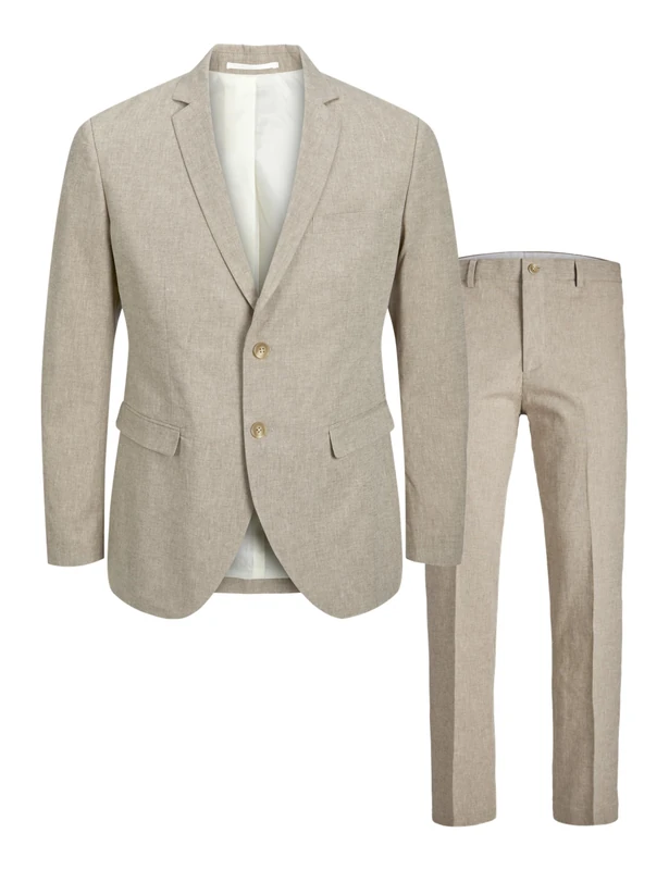 JACK & JONES Men's Jprriviera Suit Slim Fit Sn Jnr, Beige, 10 Years