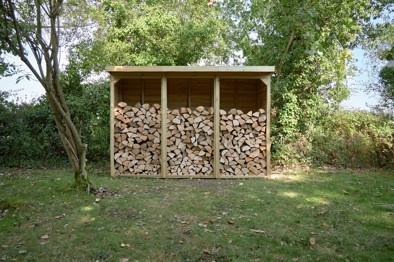 Forest Garden Large Overlap Log Store 8'11 x 2'10 (2.7m x 0.9m)