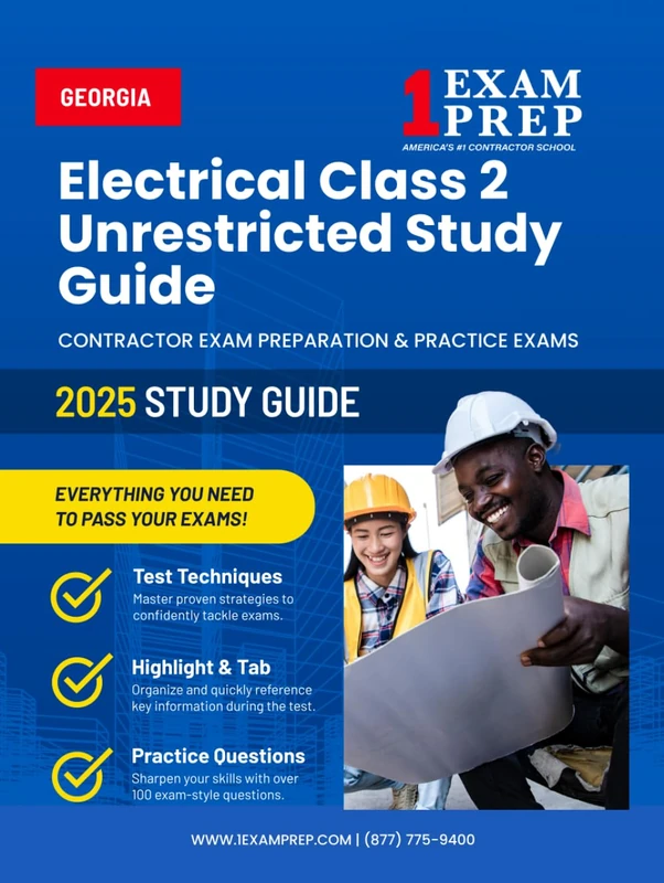 2025 Georgia Electrical Class 2 Unrestricted Study Guide: Contractor Exam Preparation & Practice Exams