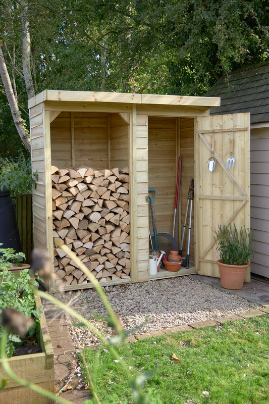 Forest Garden Medium Overlap Log and Tool Store 5'12 x 2'10 (1.8m x 0.9m)