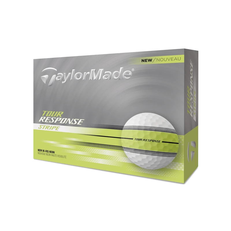 TaylorMade 2025 Golf Tour Response Stripe White/Yellow Golf Balls